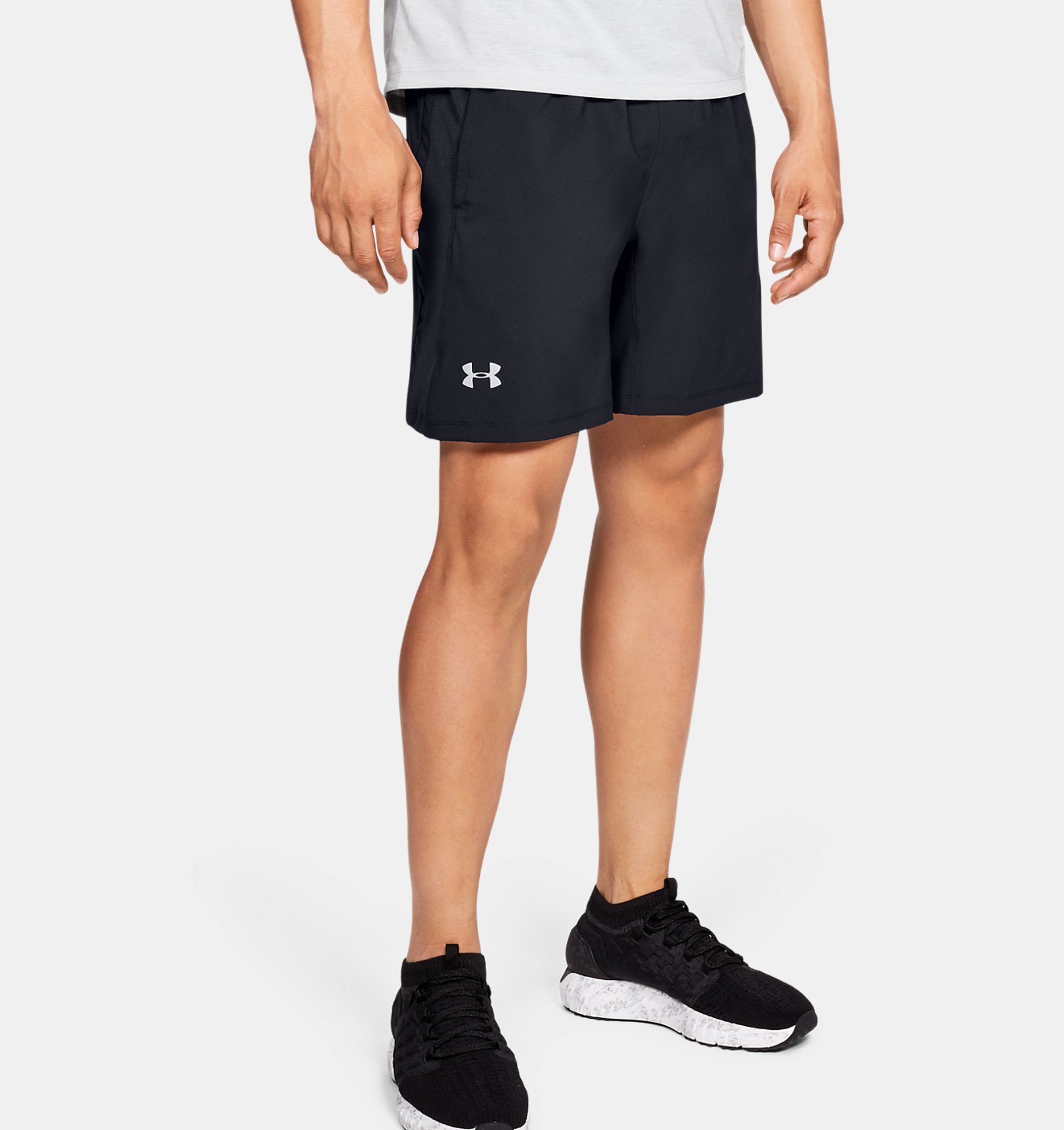 Black Under Armour Launch SW 5 Inch Mens Running Shorts 